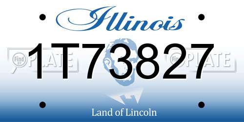 1T73827 Illinois License Plate