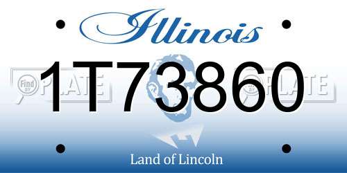 1T73860 Illinois License Plate