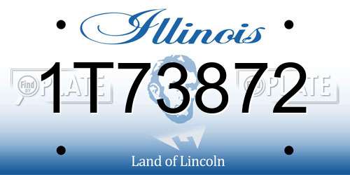 1T73872 Illinois License Plate