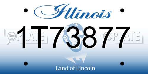 1T73877 Illinois License Plate