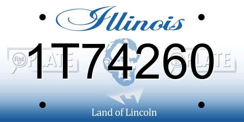 1T74260 Illinois License Plate