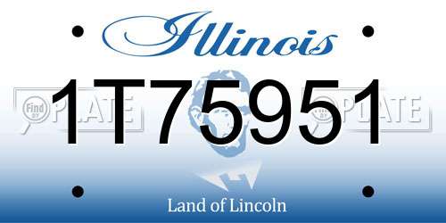 1T75951 Illinois License Plate
