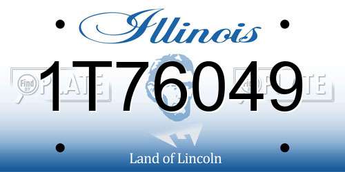 1T76049 Illinois License Plate