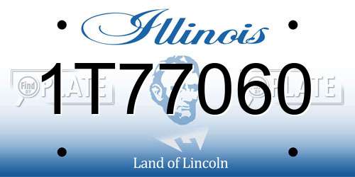 1T77060 Illinois License Plate
