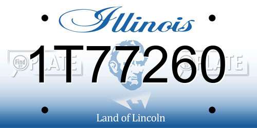 1T77260 Illinois License Plate