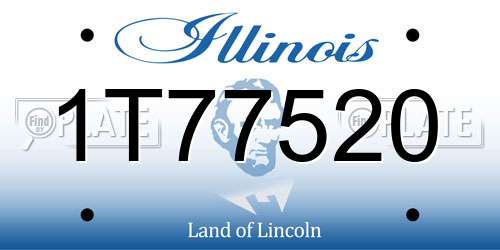 1T77520 Illinois License Plate