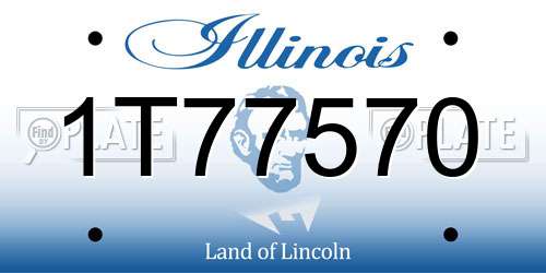 1T77570 Illinois License Plate