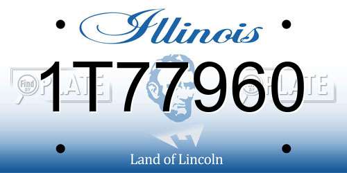 1T77960 Illinois License Plate
