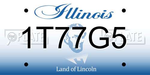 1T77G5 Illinois License Plate