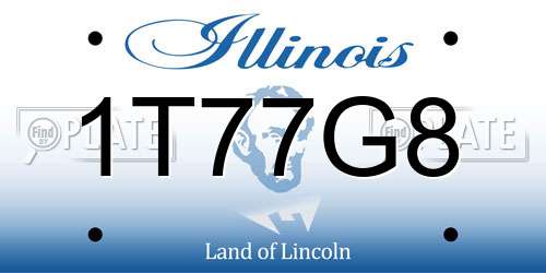 1T77G8 Illinois License Plate