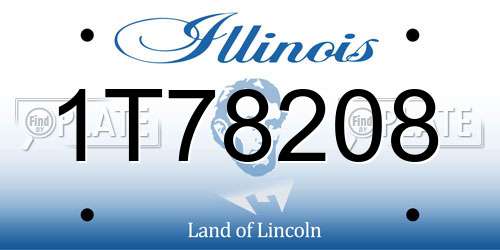 1T78208 Illinois License Plate