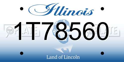 1T78560 Illinois License Plate