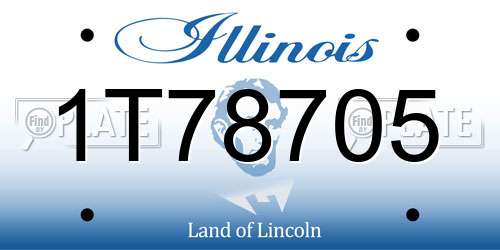 1T78705 Illinois License Plate