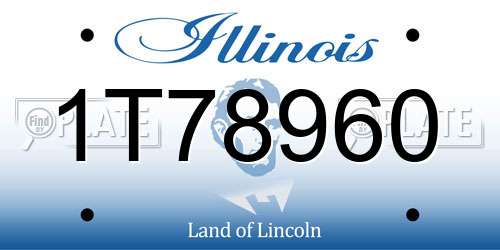 1T78960 Illinois License Plate