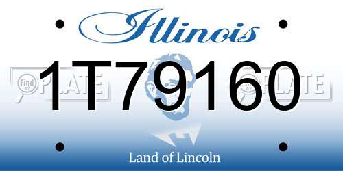 1T79160 Illinois License Plate