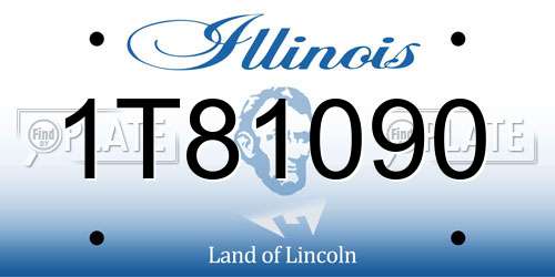 1T81090 Illinois License Plate