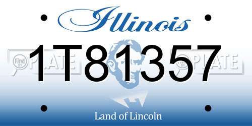 1T81357 Illinois License Plate