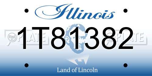 1T81382 Illinois License Plate