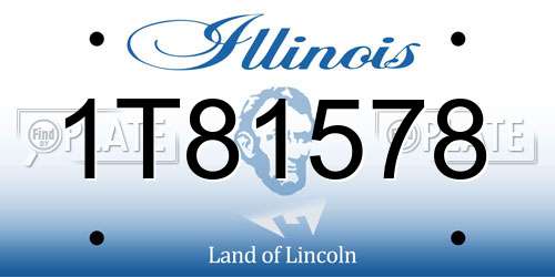 1T81578 Illinois License Plate