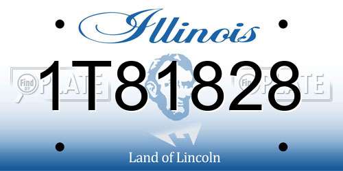 1T81828 Illinois License Plate