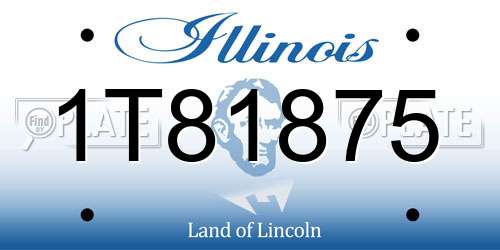 1T81875 Illinois License Plate