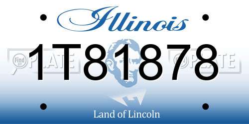 1T81878 Illinois License Plate