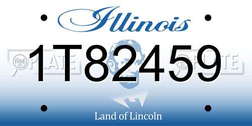 1T82459 Illinois License Plate