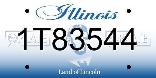 1T83544 Illinois License Plate