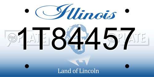 1T84457 Illinois License Plate