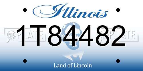 1T84482 Illinois License Plate