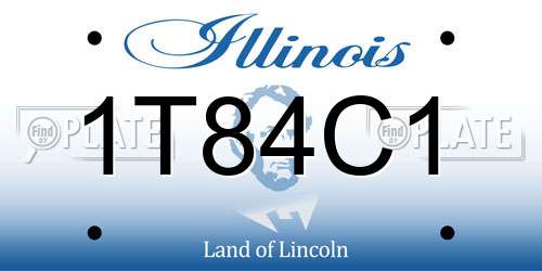 1T84C1 Illinois License Plate