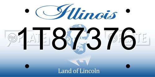 1T87376 Illinois License Plate