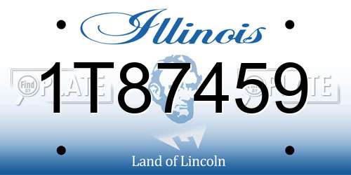 1T87459 Illinois License Plate