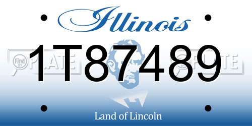 1T87489 Illinois License Plate
