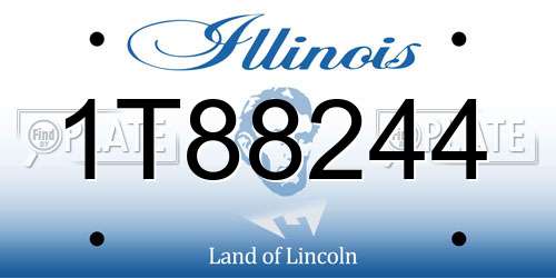1T88244 Illinois License Plate