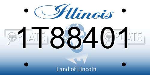 1T88401 Illinois License Plate