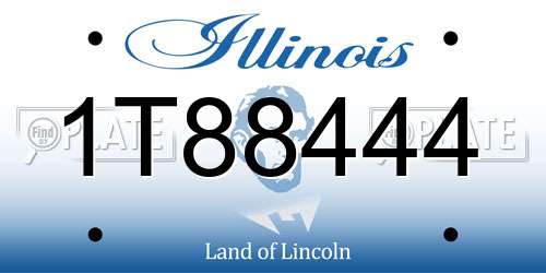 1T88444 Illinois License Plate