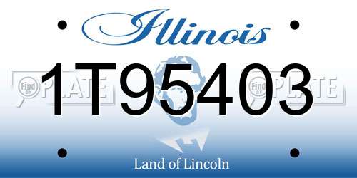 1T95403 Illinois License Plate