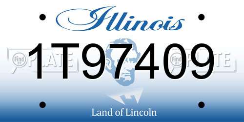 1T97409 Illinois License Plate