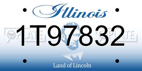 1T97832 Illinois License Plate