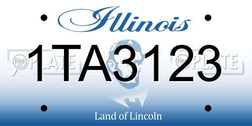 1TA3123 Illinois License Plate