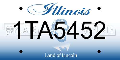 1TA5452 Illinois License Plate
