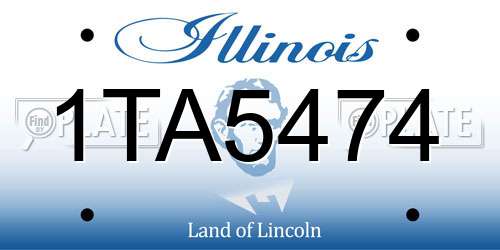 1TA5474 Illinois License Plate