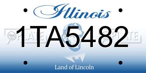 1TA5482 Illinois License Plate