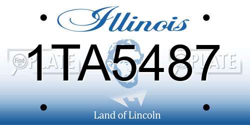 1TA5487 Illinois License Plate