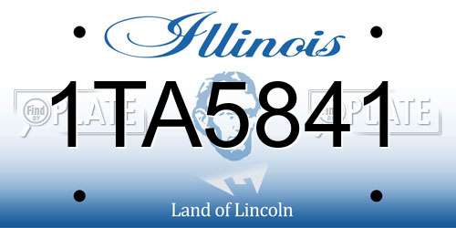1TA5841 Illinois License Plate