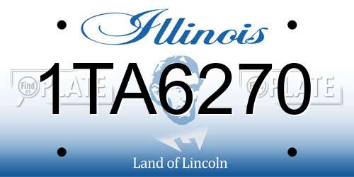 1TA6270 Illinois License Plate