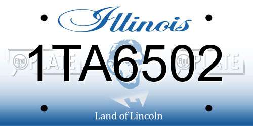 1TA6502 Illinois License Plate