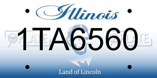 1TA6560 Illinois License Plate