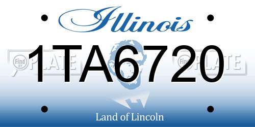 1TA6720 Illinois License Plate